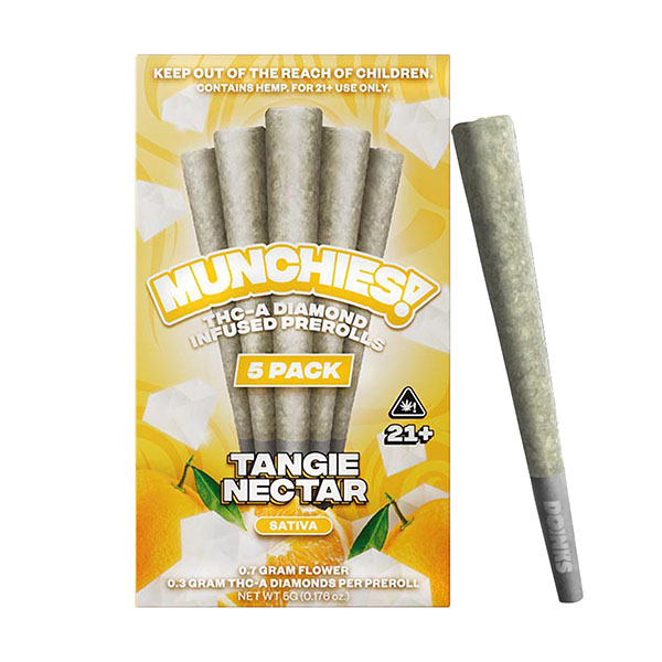 MUNCHIES! 5G THCa Diamond Infused Mini Doinks – Tangie Nectar – Sativa – 5pk