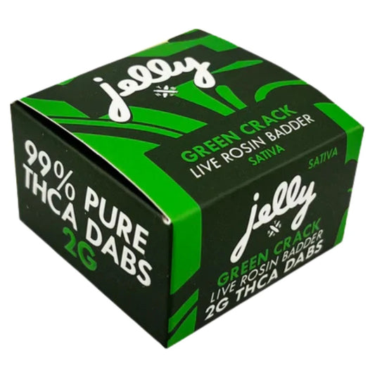 NYB Jelly 2G THCa Live Rosin Badder – Green Crack – Sativa