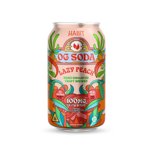Habit OG 100MG D9 THC Soda – Lazy Peach