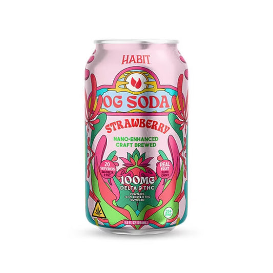 Habit OG 100MG D9 THC Soda – Strawberry