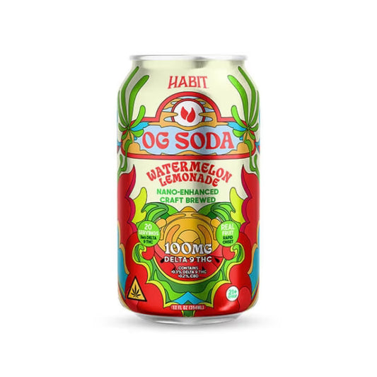 Habit OG 100MG D9 THC Soda – Watermelon Lemonade