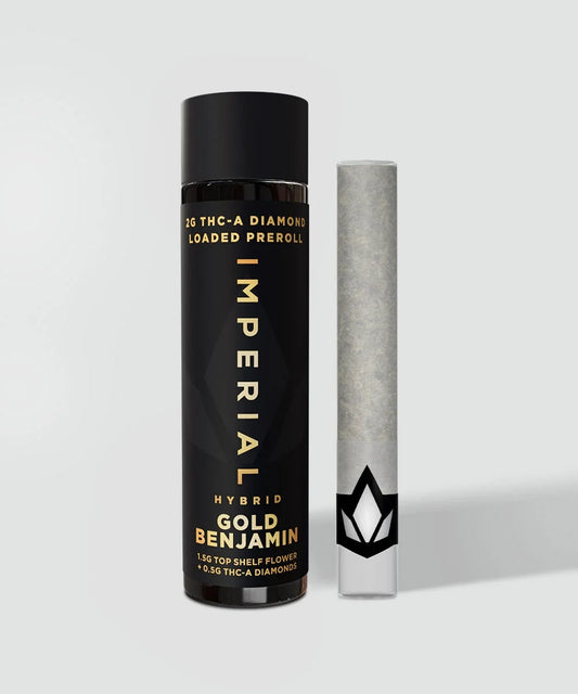 Imperial 2G THCa Diamond Loaded Pre-Roll – Gold Benjamin – Hybrid