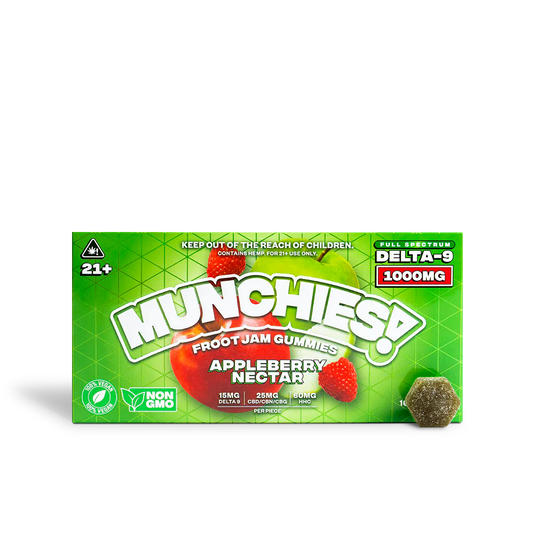 MUNCHIES! Froot Jam 1000MG Gummies – Apple Berry Nectar – 10ct