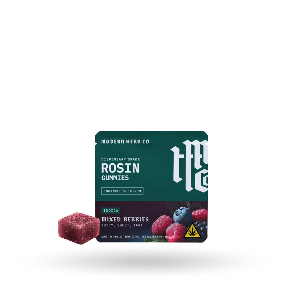MHCo 30MG Delta 9 THC Live Rosin Gummies – Mixed Berries – Indica – 3ct