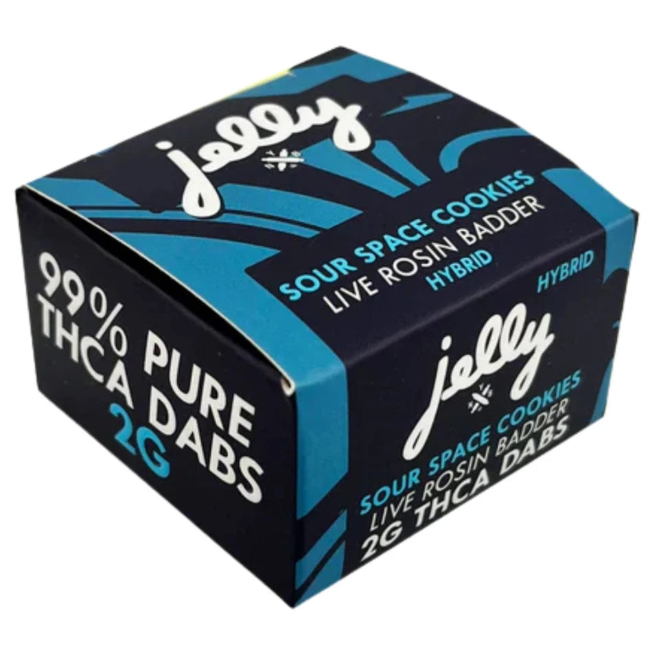 NYB Jelly 2G THCa Live Rosin Badder – Sour Space Cookies – Hybrid