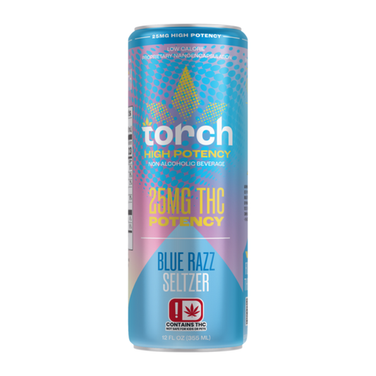 Torch 25MG D9 THC Seltzer – Blue Razz