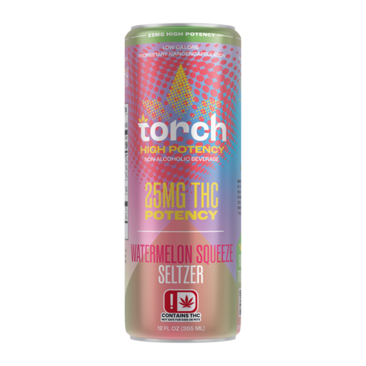 Torch 25MG D9 THC Seltzer – Watermelon Squeeze